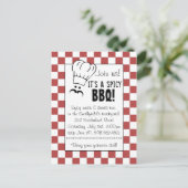 Invitation Carte Postale C'est un barbecue épicé ! (Debout devant)