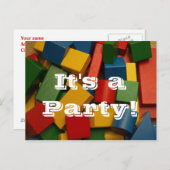 Invitation Carte Postale C'est une fête ! (Devant / Derrière)