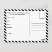 Invitation Carte Postale c'est une fête surprise ! (Dos)