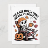 Invitation Carte Postale C'est une histoire de mois Ber, vous ne comprendri (Devant / Derrière)