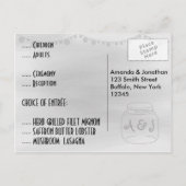 Invitation Carte Postale Chalet tendance Mason Jar Wedding Mariage RSVP (Dos)