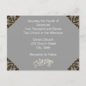 Invitation Carte Postale Chaleureux teintes terreuses Golden Jaune gris Mar (Dos)