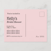 Invitation Carte Postale Champagne Brunch et Bubbly applaudissent l'anniver (Dos)