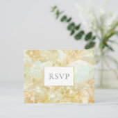 Invitation Carte Postale Champagne Burst Crystal Gemstone Wedding RSVP (Debout devant)
