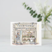 Invitation Carte Postale Champagne de Paris Flaneur (Debout devant)