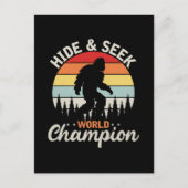 Invitation Carte Postale Champion du Monde de Cache-Cache de Bigfoot (Devant)