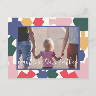 Invitation Carte Postale Chanukah Hanoukka Dancing Dreidels