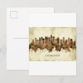 Invitation Carte Postale Charlotte Caroline du Nord Cityscape (Devant / Derrière)