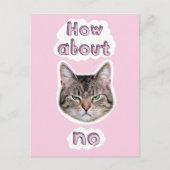 Invitation Carte Postale Chat agacé (Devant)