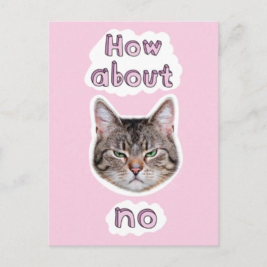 Invitation Carte Postale Chat agacé (Devant)
