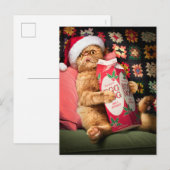 Invitation Carte Postale Chat buvant du lait de poule (Devant / Derrière)