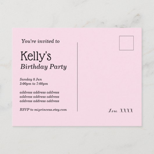 Invitation Carte Postale chaton blanc, chaton, animaux (Dos)