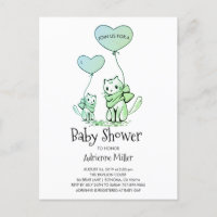Chatons et ballons en Whimsical Baby shower pour g