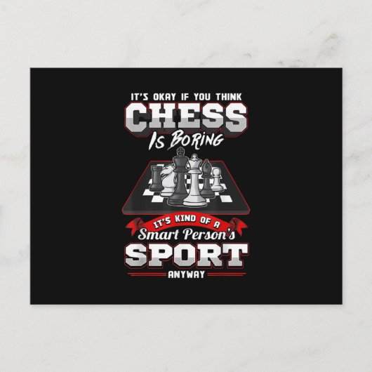 Invitation Carte Postale Chess Funny (Devant)