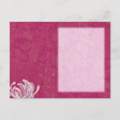 Invitation Carte Postale Chic Floral Fuchsia Wedding RSVP (Dos)