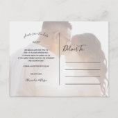 Invitation Carte Postale Chic Hand Lettered Enregistrer la date (Dos)
