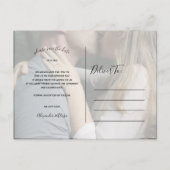 Invitation Carte Postale Chic Hand Lettered Enregistrer la date (Dos)