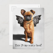 Invitation Carte Postale Chien avec des ailes de chaume (Devant / Derrière)