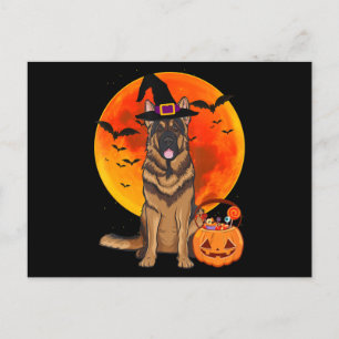 Invitation Carte Postale Chien Halloween Berger Allemand Jack Lantern Citro