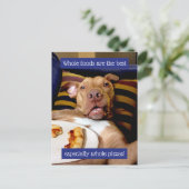 Invitation Carte Postale Chien Plein De Pizza (Debout devant)