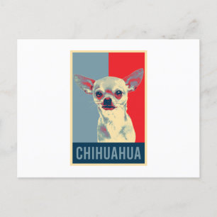 Invitation Carte Postale Chihuahua mexicain Portrait de Chien Pop Art