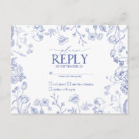Chinoiserie bleu français floral victorien RSVP