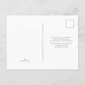 Invitation Carte Postale Chinoiserie rose Floral Mariage RSPV (Dos)