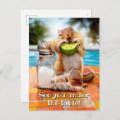 Invitation Carte Postale Chipmunk À La Lime (Devant / Derrière)