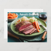 Invitation Carte Postale Chou et carottes de boeuf haché (Devant / Derrière)