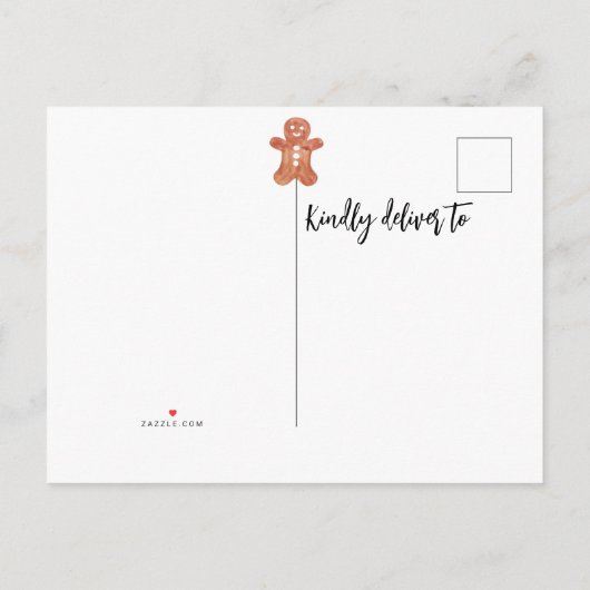 Invitation Carte Postale Christmas Cookie Exchange Party (Dos)