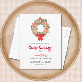 Invitation Carte Postale Christmas Cookie Exchange Party