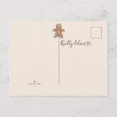 Invitation Carte Postale Christmas Cookie Exchange Party  (Dos)