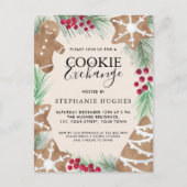 Invitation Carte Postale Christmas Cookie Exchange Party  (Devant)