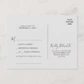 Invitation Carte Postale Christmas Green Song Request RSVP (Dos)