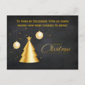 Invitation Carte Postale Christmas Pajama Party Kids (Dos)