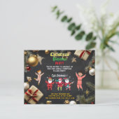 Invitation Carte Postale Christmas Pajama Party Kids (Debout devant)