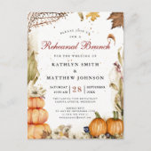 Invitation Carte Postale Chute En Amour Citrouille Répétition Botanique Bru (Devant)