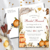Invitation Carte Postale Chute en amour Citrouille Rustique Automne Bridal 