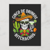 Invitation Carte Postale Cinco De Drinko Bitchachos (Devant)