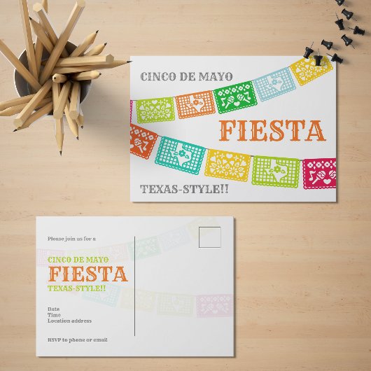 Invitation Carte Postale Cinco de Mayo Fiesta Texas