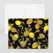 Invitation Carte Postale citrons d'aquarelle 30 (Devant / Derrière)