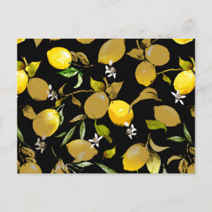 Invitation Carte Postale citrons d'aquarelle 30