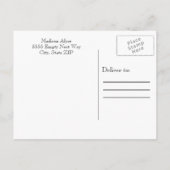 Invitation Carte Postale Citrons jaunes Feuilles verts (Dos)