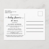 Invitation Carte Postale Citrouille Blue Mint Green Baby Boy Douche par la (Dos)