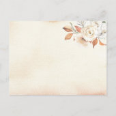 Invitation Carte Postale Citrouilles et fleurs rustiques d'automne (Dos)