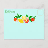 Invitation Carte Postale Citrus Celebration CUSTOM Summer BRIDAL SHOWER (Dos)