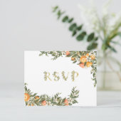 Invitation Carte Postale Citrus Orchard | Boho Greenery Wedding RSVP (Debout devant)