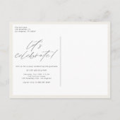 Invitation Carte Postale Classe Boho de 2025 Arch Photo Graduation (Dos)