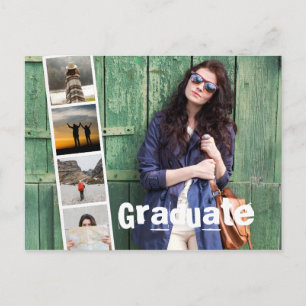 Invitation Carte Postale Classe de 2018 Photo Graduation Party Invitation.