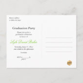 Invitation Carte Postale Classe de 201x Graduation/do-it-yourself Polices+C (Dos)
